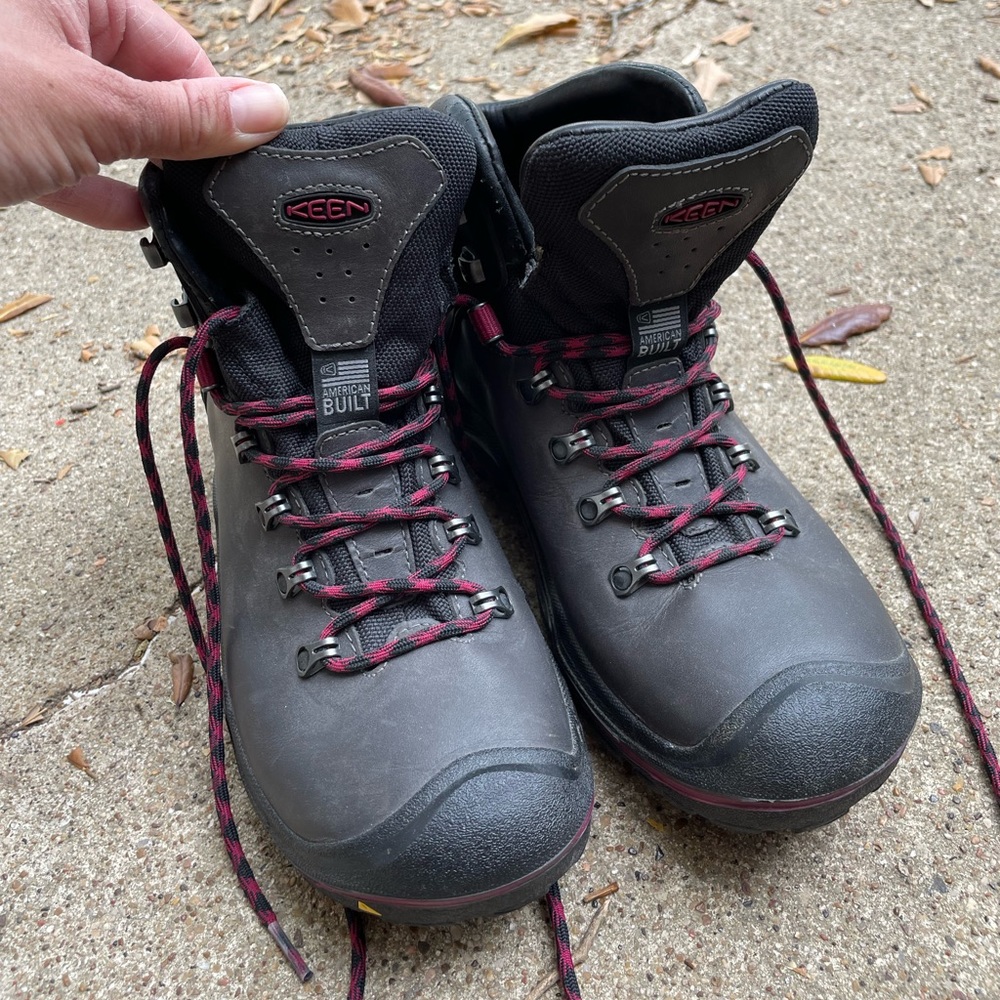 Keen Black and Purple Hiking Ankle Boots